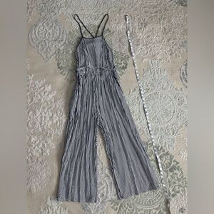 Striped Navy Blue and White Jumpsuit